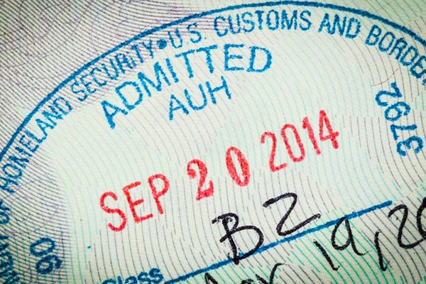 US B2 Visitor Visa Stamp