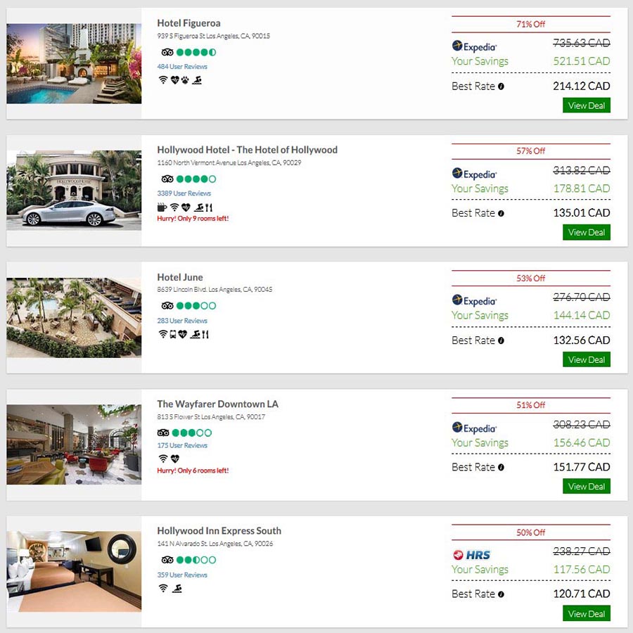 2020 Los Angeles Hotel Discounts