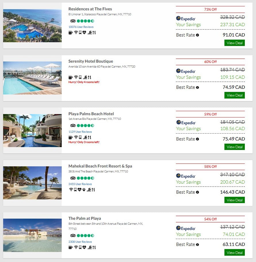 Playa Del Carmen Hotel Discounts