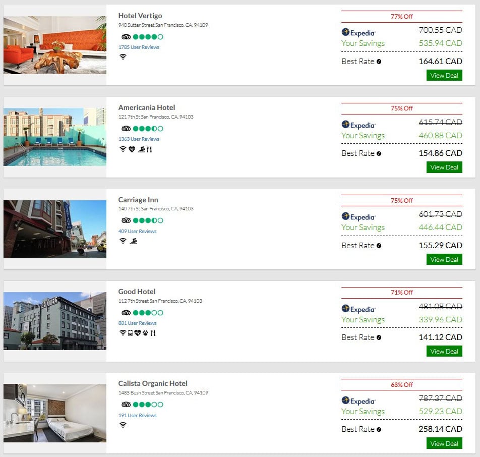 San Francisco Hotel Discounts